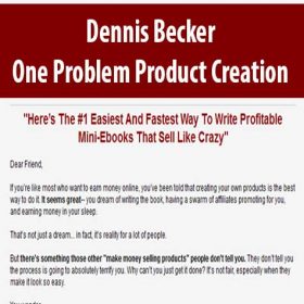 Dennis Becker - One Problem Product Creation