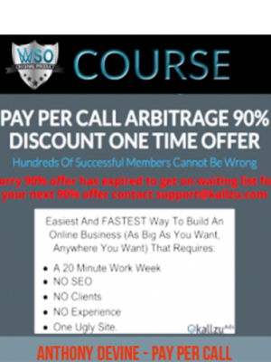 Anthony Devine – Pay Per Call Arbitrage Training With Multi 7-Figure Marketer